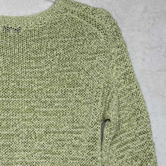 VINCE Sweater Women's XS Pale Lime Green Cable Knit‎ - Picture 7 of 14